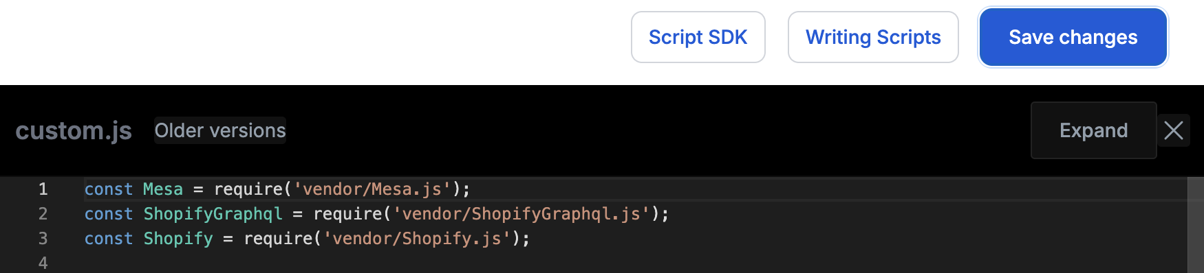 Save changes to your code edits
