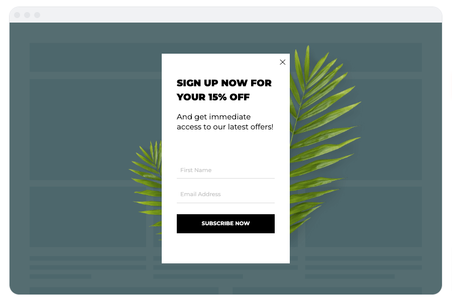 cart abandonment - popups