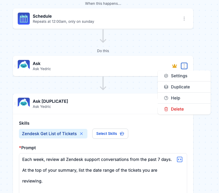 Duplicate everything - MESA workflow builder