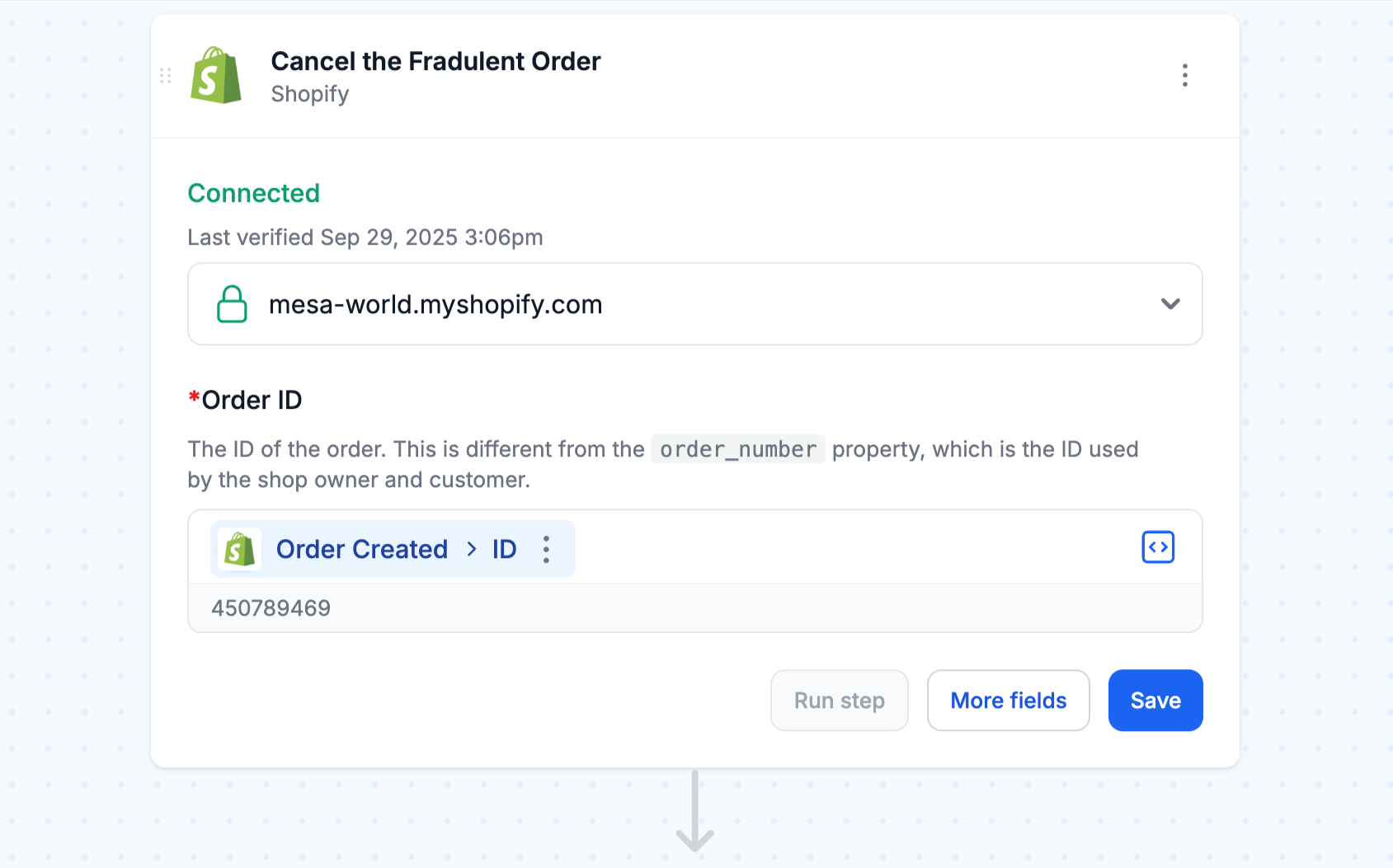 Cancel the fraudulent order
