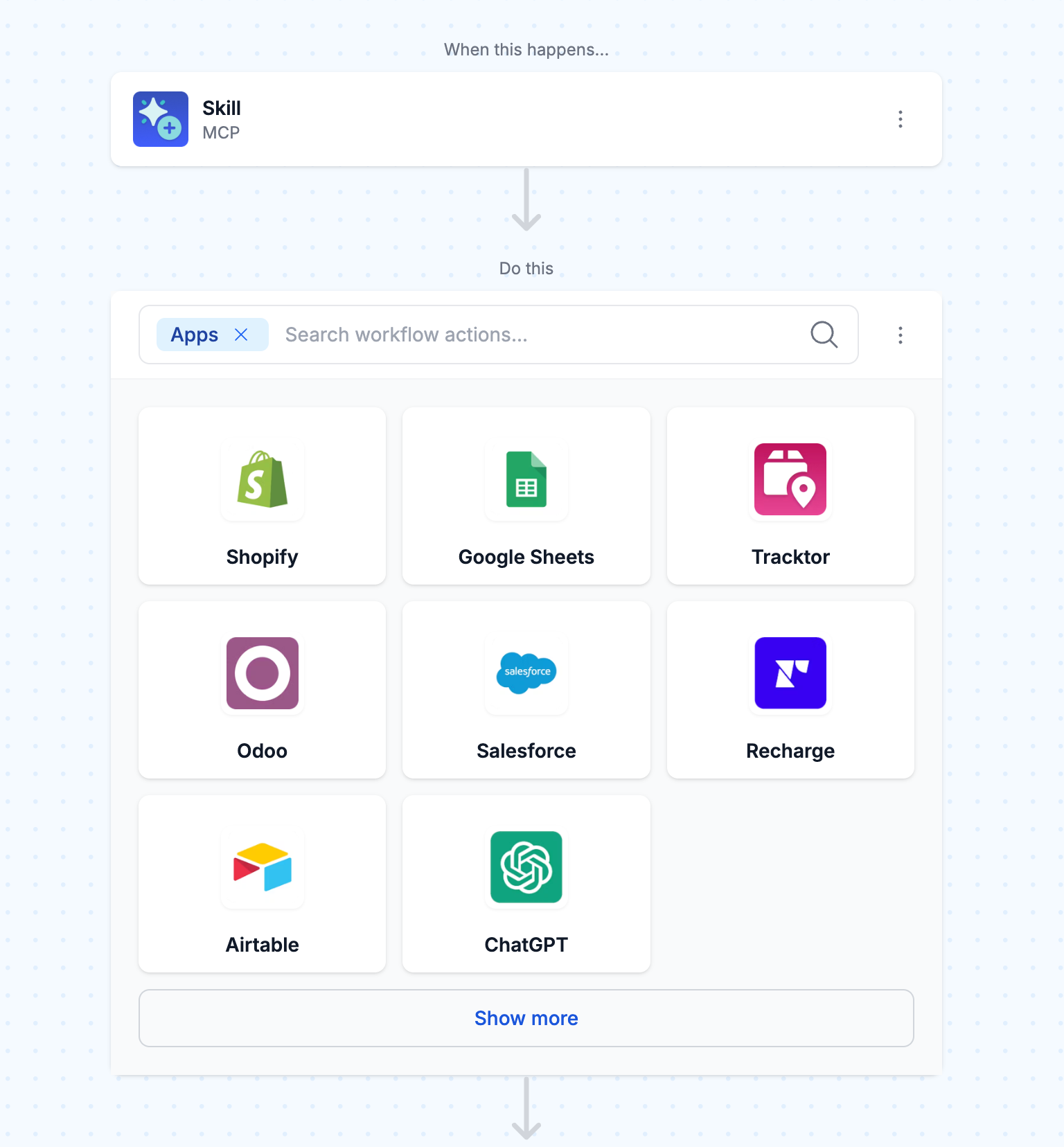 mcp app actions