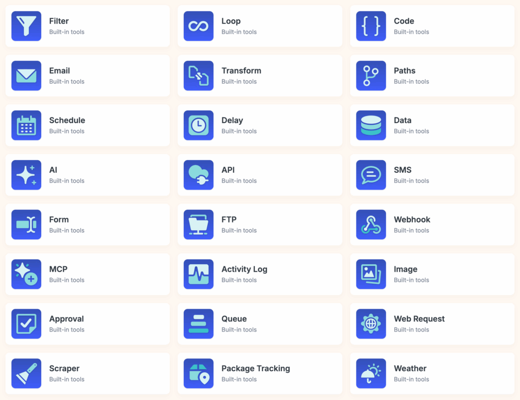 MESA's built-in tools