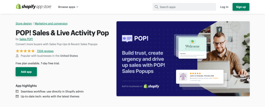 POP! Sales & Live Activity Pop