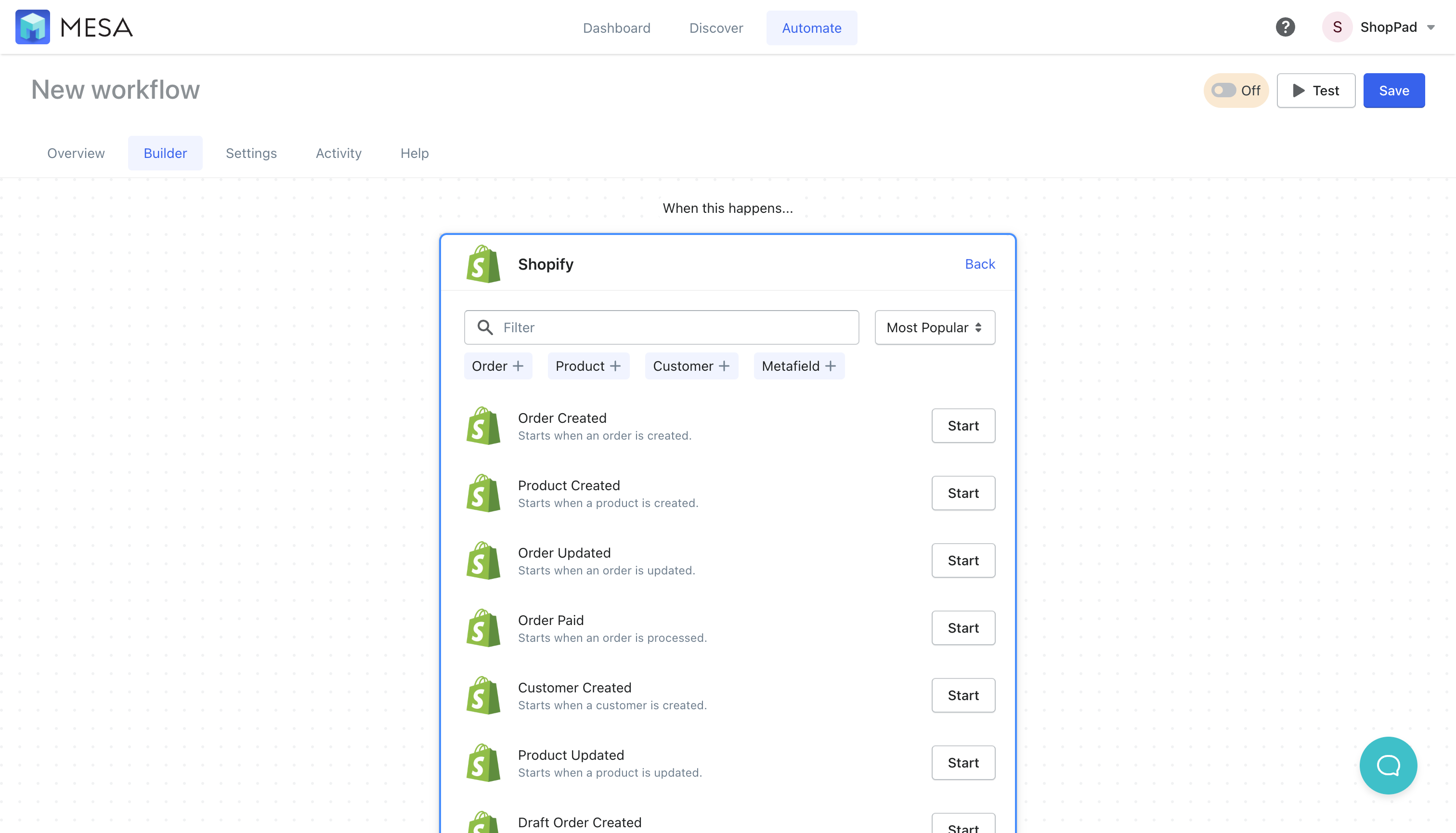 shopify order created