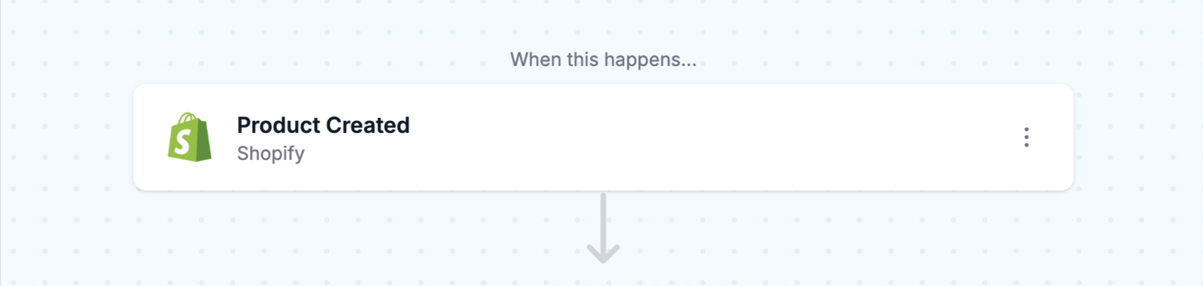 workflow trigger: shopify product created