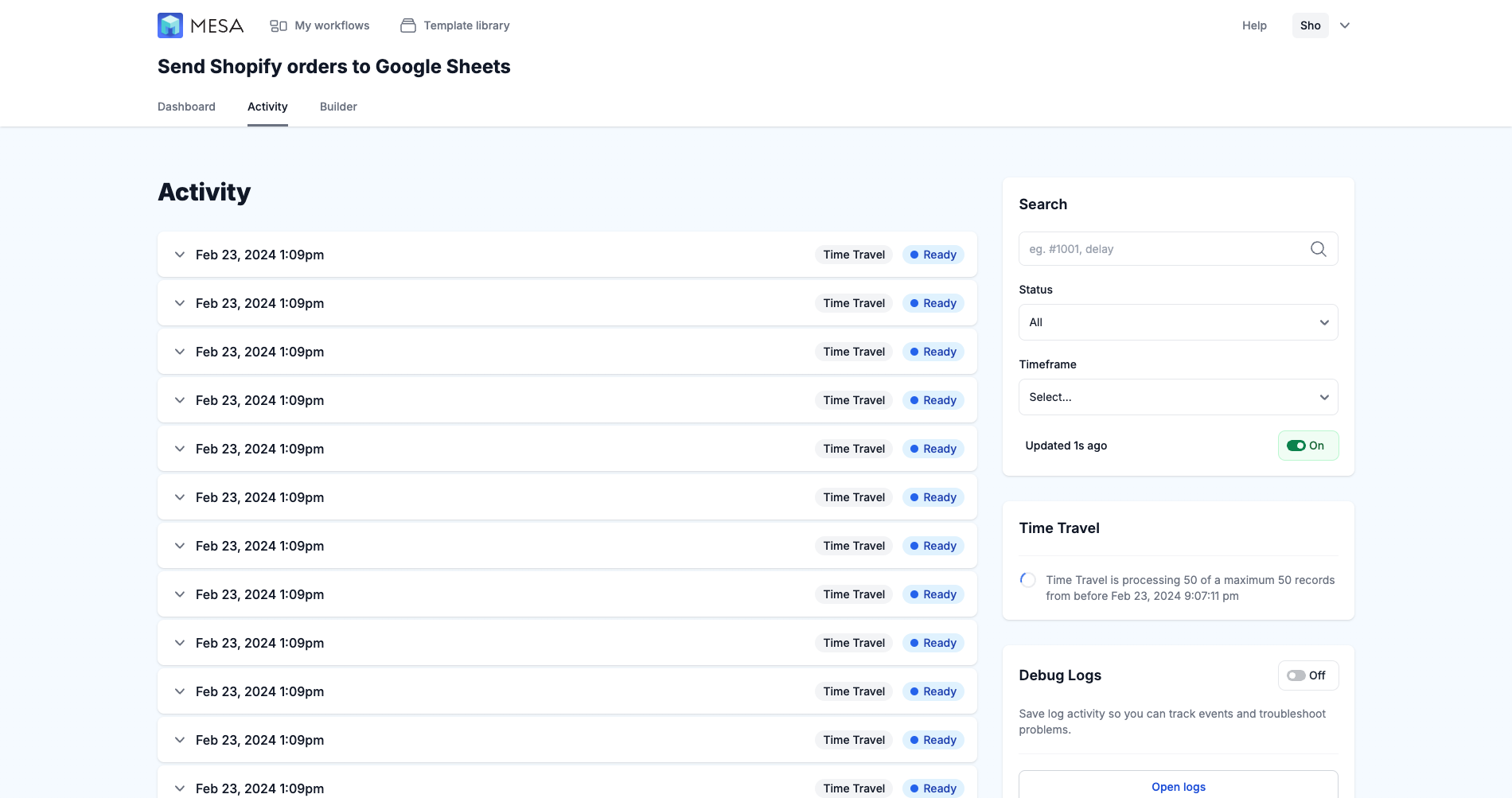 time travel ready tasks