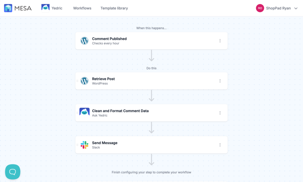 MESA AI-powered AI analysis workflow example