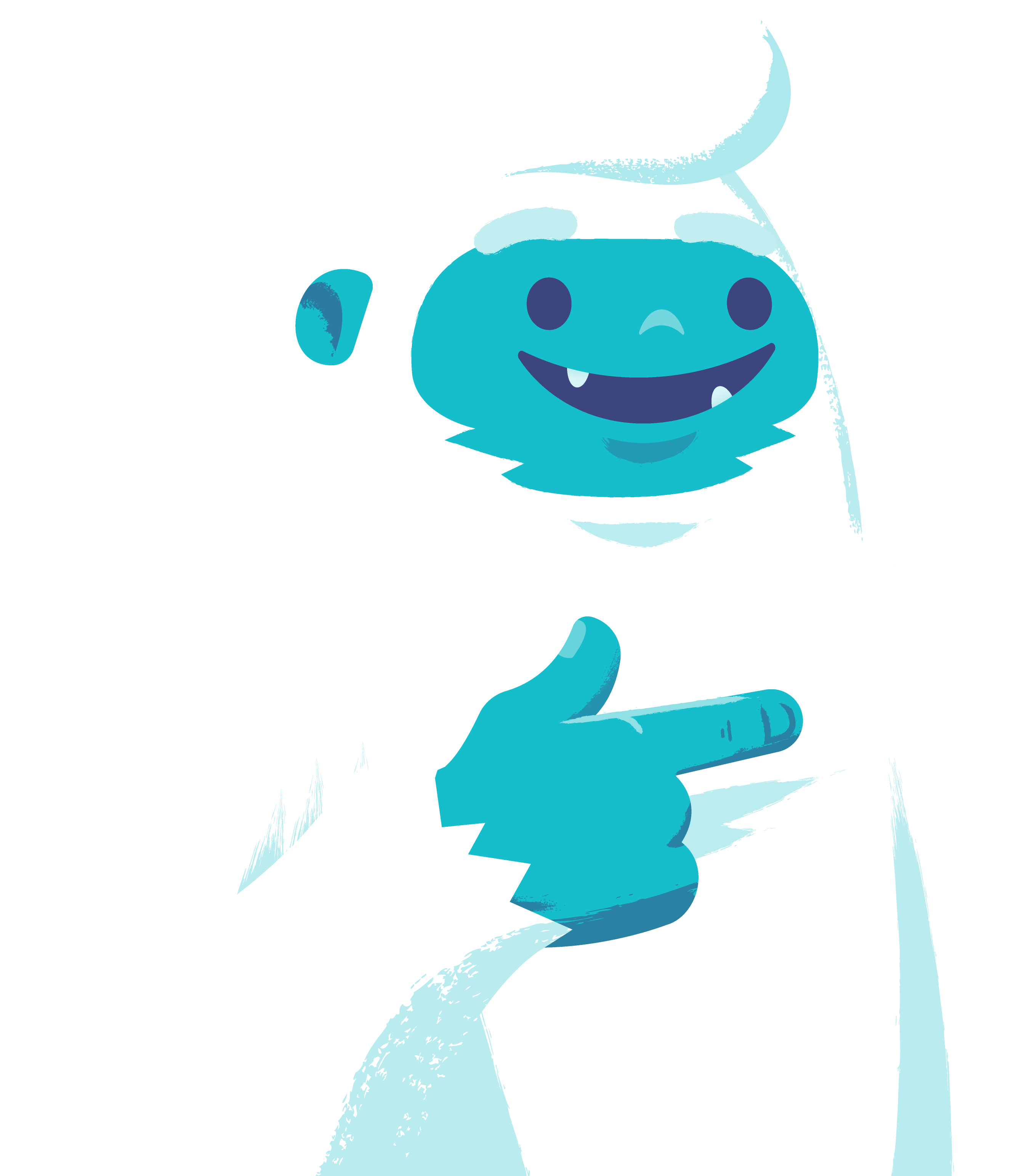 Yedric pointing right